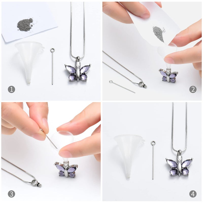 Minicremation Butterfly Cremation Necklace for Ashes - Urn Neckalce for Ashes for Women Cremation Jewelry for Women - Ashes Keepsake Pendant Memorial Jewelry Gifts for A Loss of Loved Ones - Image 5